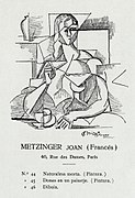 Jean Metzinger, 1911, Étude pour "Le Goûter" (Study for Tea Time), Exposició d'Art Cubista, Galeries Dalmau (catalogue)