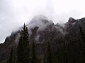 Wiwaxy Peak in the fog