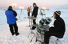 Nunatak rehearsing for the Live Earth Concert