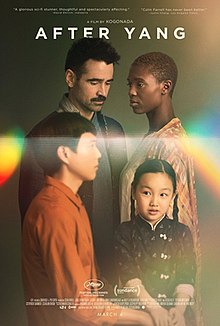 A poster featuring an interracial family.