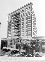 The original Frank Wiggins Trade School building, in Los Angeles Historic Core, c. 1925.