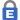 A symbolic representation of a padlock, medium blue in color with a grey shackle. On the body is a white capital letter E.