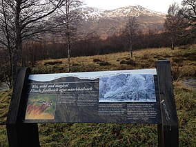 An information board at Creag Meagaidh National Nature Reserve
