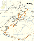 Map of the High Bridge Branch of the Central Railroad of New Jersey