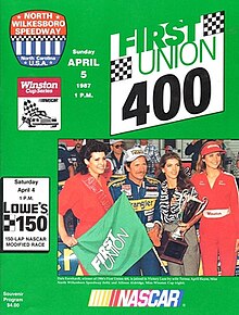 The 1987 First Union 400 program cover, featuring Dale Earnhardt.
