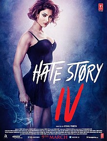 The poster features Urvashi Rautela in a black short night gown. The film title appears at bottom-right.