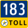 183 Toll Road marker