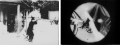 Image 42The first two shots of As Seen Through a Telescope (1900), with the telescope POV simulated by the circular mask (from History of film)