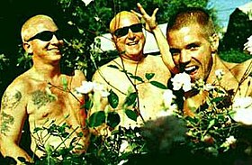 A 1994 promotional picture featuring Floyd Gaugh, Eric Wilson, and Bradley Nowell