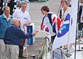 Michael Perham greeted by Tony Bullimore