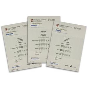 Sample Cambridge English: Young Learners certificates