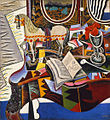 Image 28Joan Miró, Horse, Pipe and Red Flower, 1920, abstract Surrealism, Philadelphia Museum of Art (from History of painting)