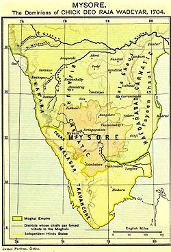 The Kingdom of Mysore in 1704