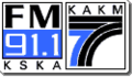 KAKM's former "Line 7" logo, with sister station KSKA