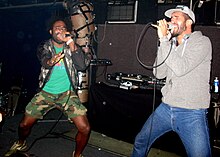 Kurt Hunte and Jayson Musson (from left) performing at Sonar, Baltimore, September 12, 2007