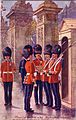 Changing Sentries outside Buckingham Palace: The Coldstreams relieving the Grenadiers