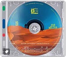 A CD with a desert in background. Near the center of the CD, it says "09 - JOUR MEILLEUR".