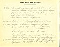 Log Book page describing sighting of aircraft, discharge of 2 white flares. Neptune Bomber drops flares and intercepted by Norwegian tanker Prinsdal. 10 May 1963