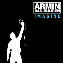 A silhouette of a man holding headphones with his left hand up in the air. The album's title is seen in light blue text.