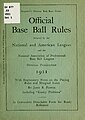 Image 18Cover of Official Base Ball Rules, 1921 edition, used by the American League and National League (from Baseball rules)