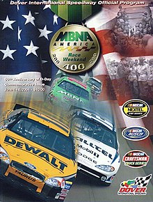 The 2004 MBNA America 400 program cover, honoring the 60th anniversary of D-Day.