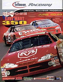 The 2002 Dodge/Save Mart 350 program cover.