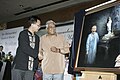 His Excellency, President S R Nathan, unveiling my painting at Remembering Venerable Ho Charity lunch on 28 January 2007.