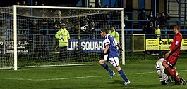 Marsh scores in a game against Droylsden