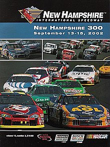 The 2002 New Hampshire 300 program cover.