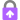 A symbolic representation of a padlock, purple in color with a grey shackle. On the body is a white up arrow above a horizontal line.