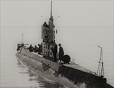 Newlyweds Lt. Lyman K. Swenson USN and Milo Abercrombie, on Submarine USS H-6, San Pedro, CA in 1920