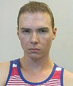 German police mugshot of Magnotta taken following his arrest in Berlin.