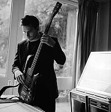 Mark Maclaine with bass. Mid 2004.