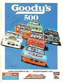 The 1989 Goody's 500 program cover.
