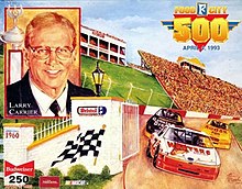 The 1993 Food City 500 program cover, featuring Larry Carrier.