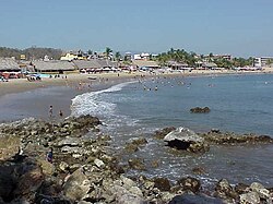 West end of the Melaque beach