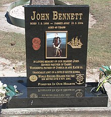John Bennett Memorial Port Douglas Cemetery.