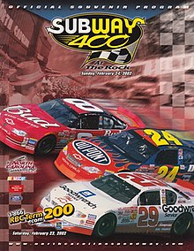 The 2002 Subway 400 program cover.