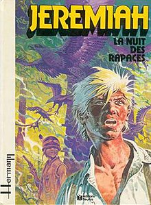 The cover from Jeremiah #1, La nuit des rapaces (April 1979).