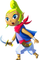 Artwork of Tetra wearing a pirate costume and wielding a cutlass