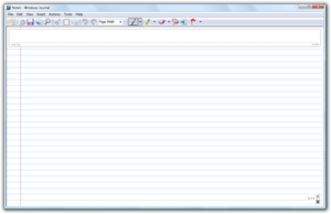 Windows 日记本运行于Windows Vista