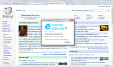 執行於Windows 7的Internet Explorer 11